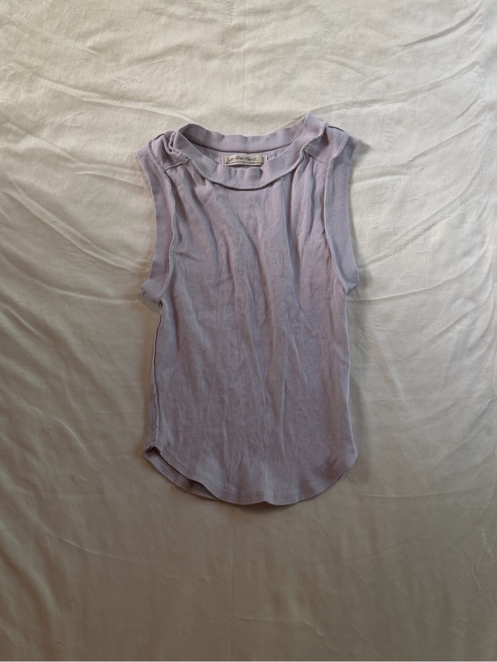 We The Free Lavender Ribbed Tank Top